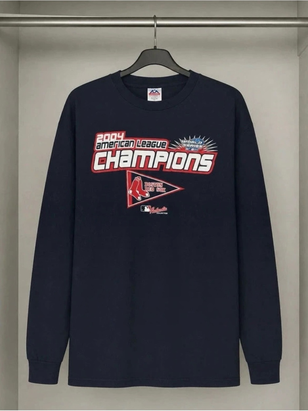 Vintage Boston Red Sox 2004 American League Champions Long Sleeve Shirt XL MLB